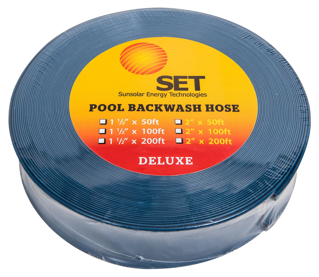 Stylish Heavy Duty Deluxe 1.5'' Backwash Discharge Hose for Swimming Pools - 100ft long
