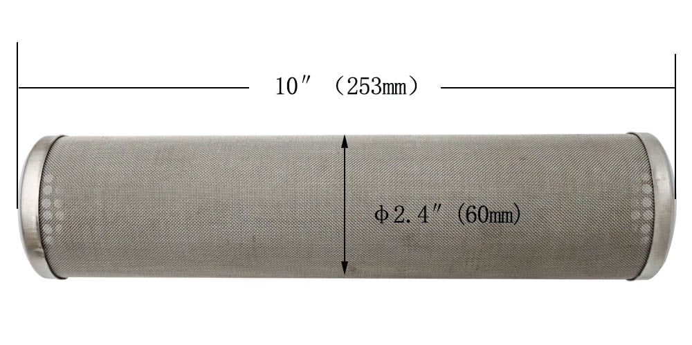 Stylish TECHTONGDA Front Water Filter Housing 10 inch Filter 1 inch NPT for Whole House Water Purification 304 Stainless Steel 8000L/h