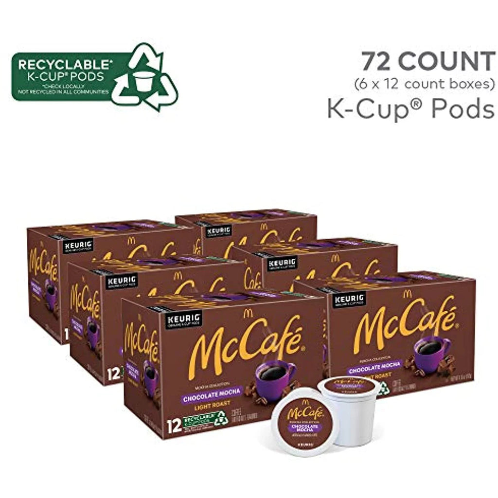 Stylish Mccafe Chocolate Mocha, Single Serve Coffee Keurig K-Cup Pods, Flavored Coffee, 72 Count