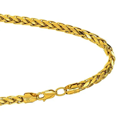 JewelStop 14k Semi-Solid Yellow Gold 4.1mm Diamond-Cut Lite Franco Bracelet, Lobster Claw- 8 Inches, 5.6gr. - Exclusive Design
