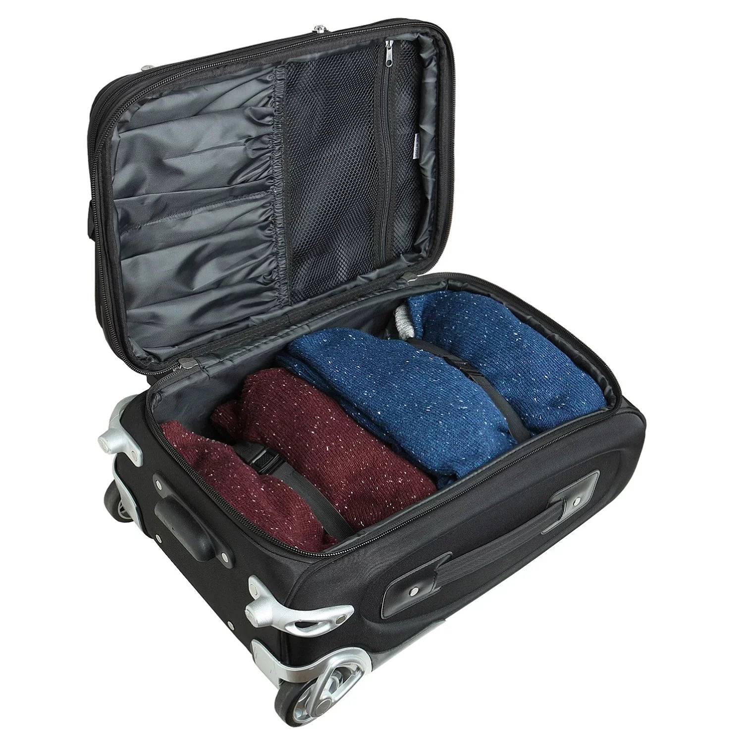 MOJO Black UConn Huskies 21" Softside Rolling Carry-On Suitcase