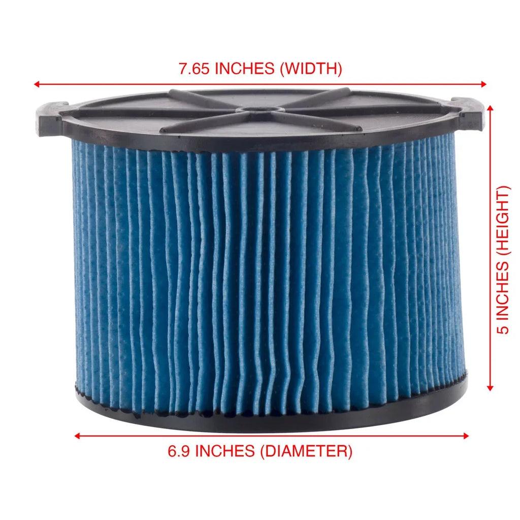 Stylish 3 Pack VF3500 3-Layer Fine Dust Cartridge Filter Replacement Part 26643 Compatible with RIDGID 3-4.5 Gallon Wet & Dry Portable Vacuums