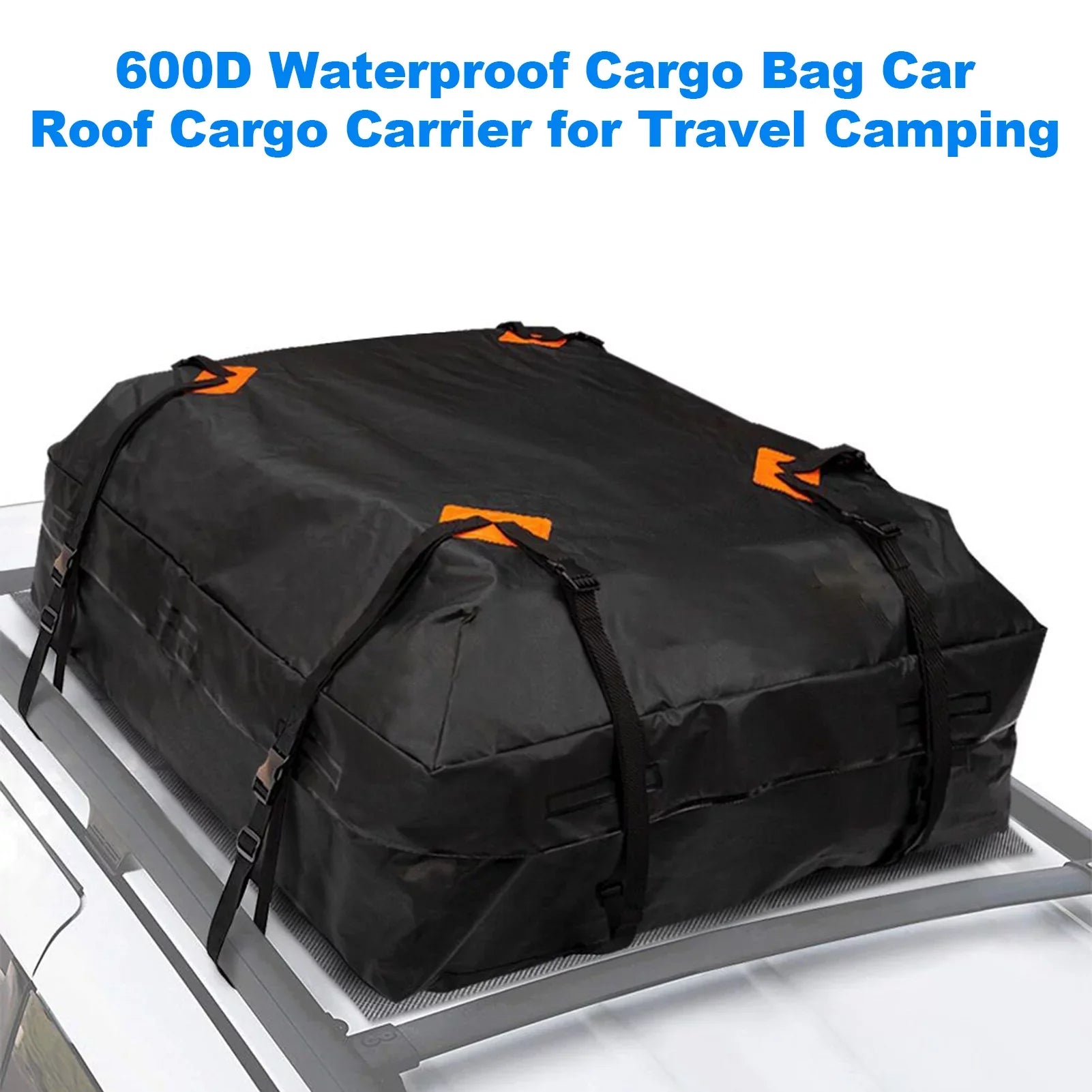 Htovila 600D Waterproof Cargo Bag Car Roof Cargo Carrier Universal Luggage Bag Storage Cube Bag for Travel Camping - Exclusive Design