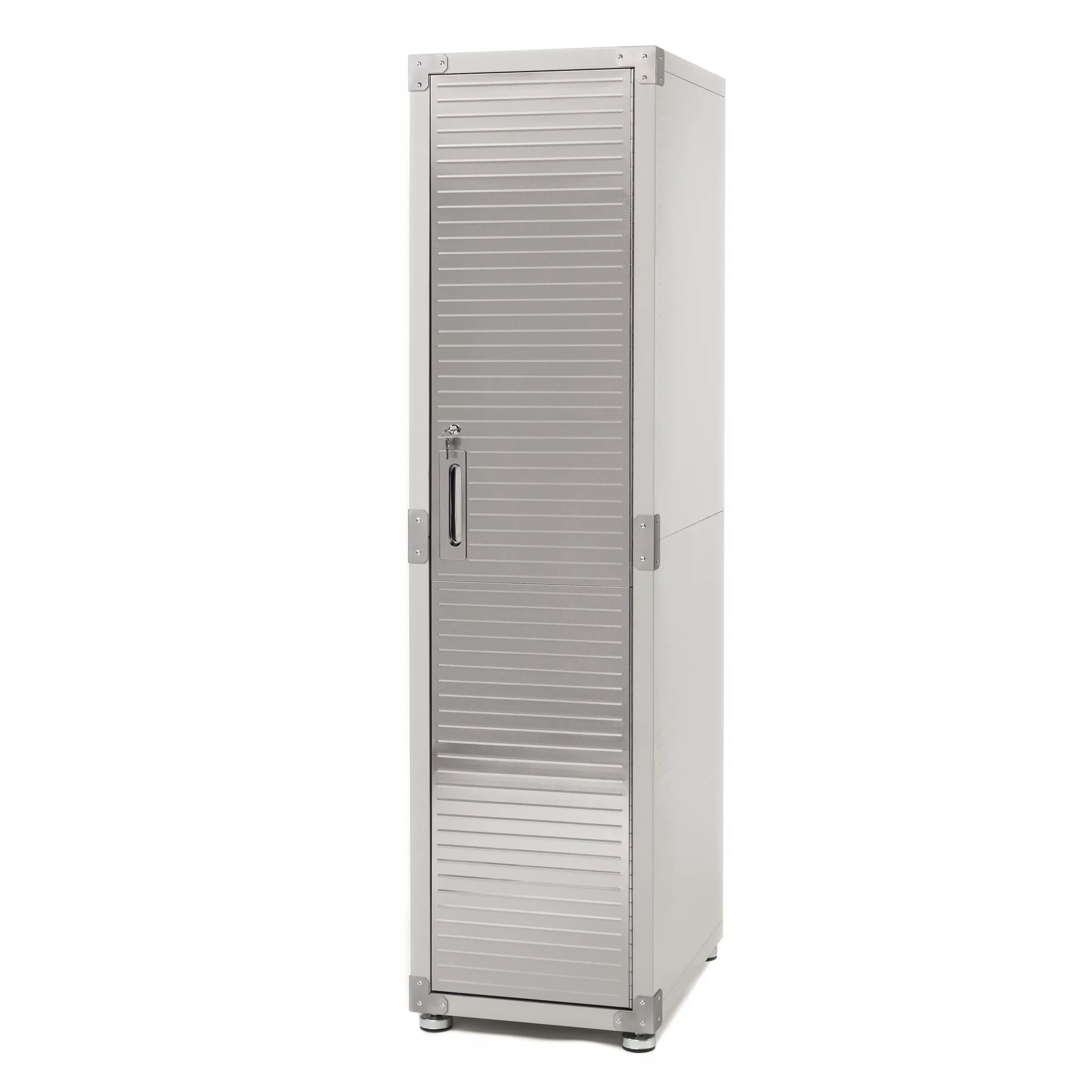 Seville Classics UltraHD Locker Storage Cabinet, 18" W x 24" D x 72" H, Granite Gray