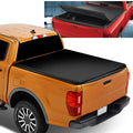 DNA Motoring TTC-TRISOFT-091 For 2019 to 2021 Ford Ranger 6Ft Short Bed Adjustable Matte Black Aluminum Frame Vinly Tri -Fold Soft Top Trunk Tonneau Cover 20