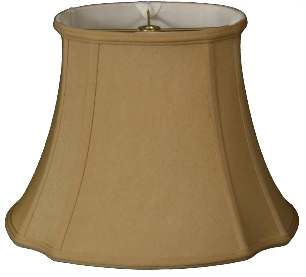 Stylish Royal Designs 17" Oval Inverted Corner Lamp Shade Antique Gold