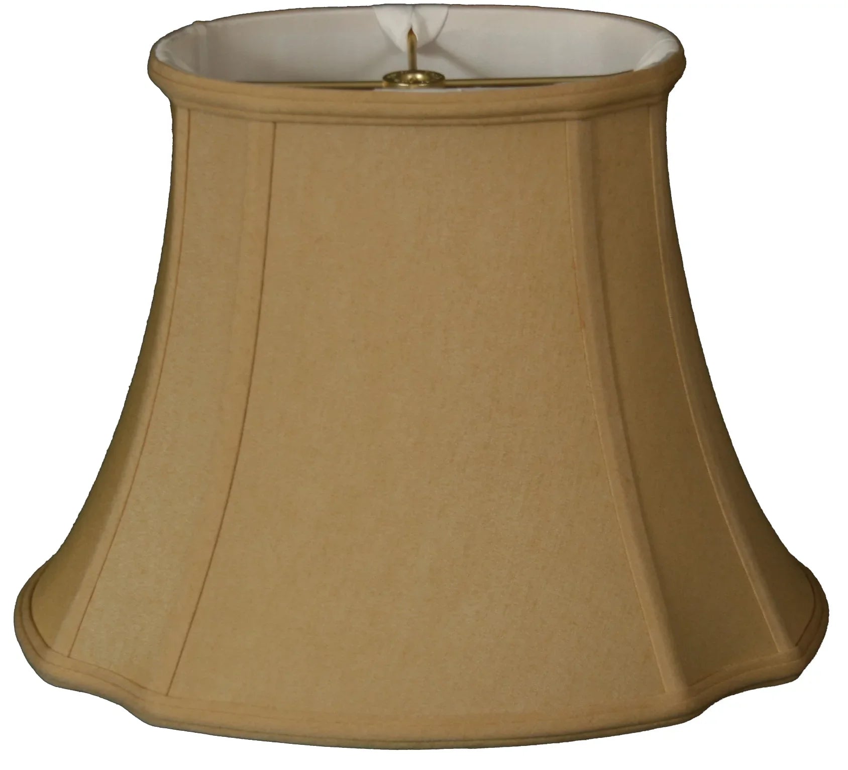 Stylish Royal Designs 17" Oval Inverted Corner Lamp Shade Antique Gold