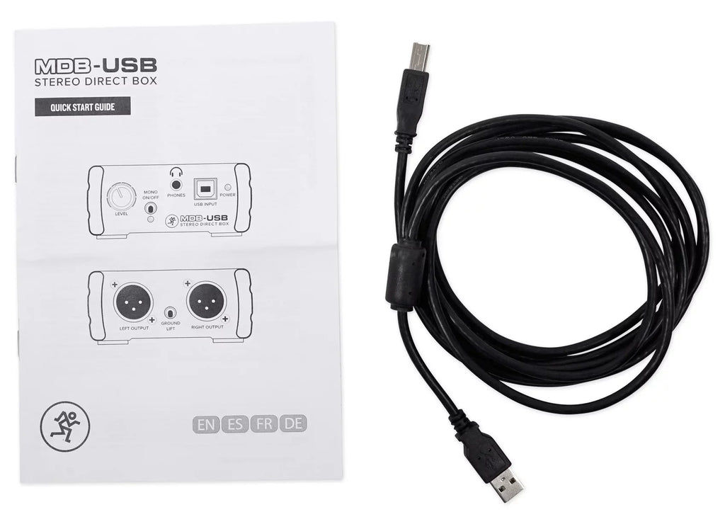 Mackie MDB-USB Stereo USB Direct Box DI Box For PC + Headphones