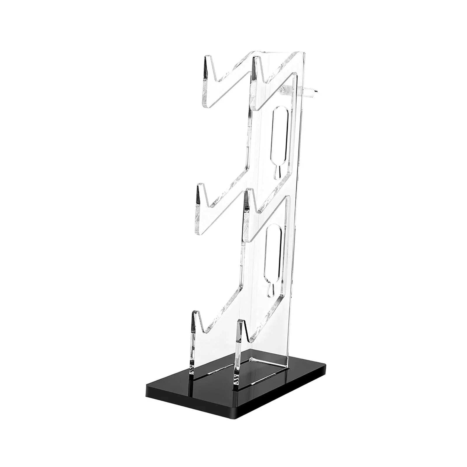 3 Tier Controller Bracket Gadget Non Slip Mat Durable Transparent Decoration Acrylic Headset Hanger for Game Desk Controller Accessories PS5 Black - Exclusive Design