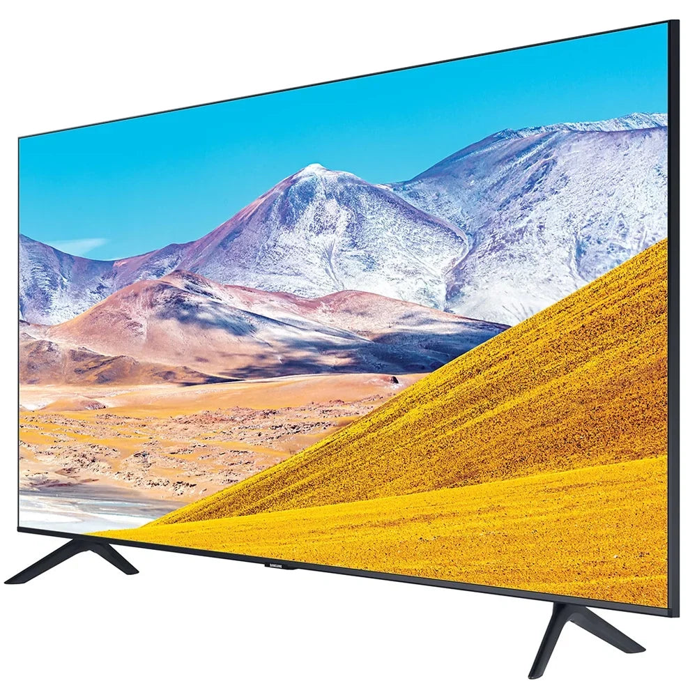 Stylish Samsung UN85TU8000 85-inch 4K Ultra HD Smart LED TV (2020 Model) Bundle with 31-in Sound bar+Wall Mount+Tech Smart USA TV Essentials 2020 & Surge Adapter (UN85TU8000FXZA 85TU8000 85" TV)