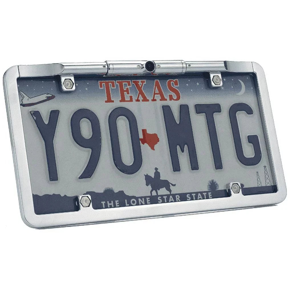 BOYO VTL275HD - Ultra Slim Full-Frame License Plate HD Backup Camera (Chrome) - Exclusive Design