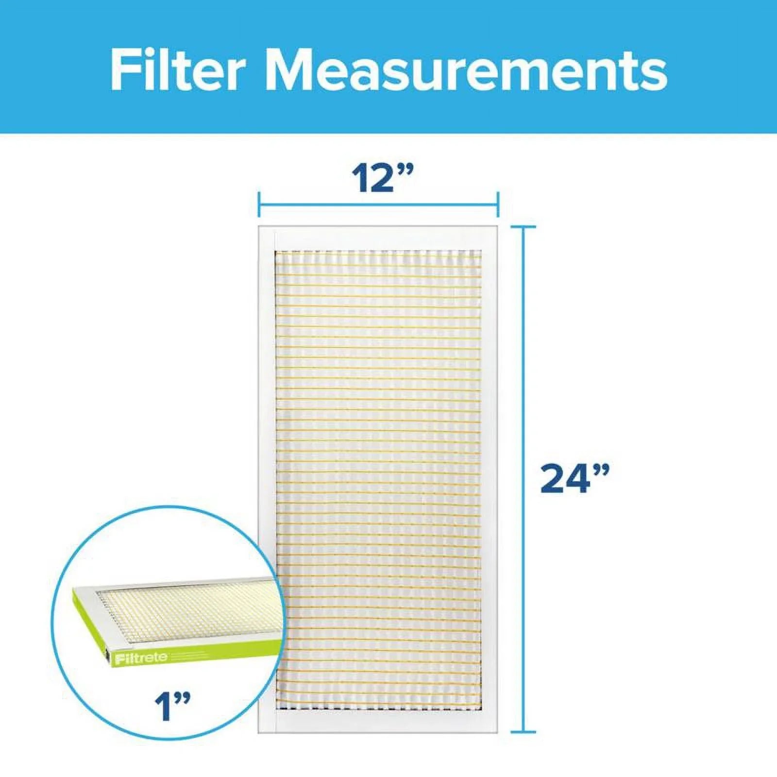 Stylish 3M Filtrete 12 in. W X 24 in. H X 1 in. D 7 MERV Pleated Air Filter 1 pk