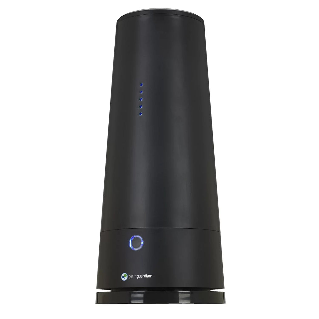 Stylish GermGuardian Tabletop UV-C Air Sanitizer with 2 Speeds Reduces Odors and Germs, GG3000BCA, Black