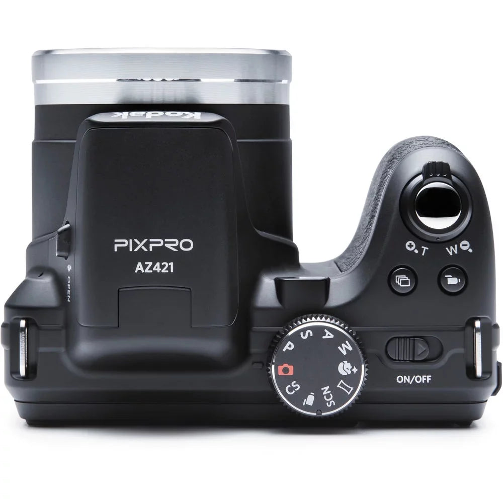 Stylish Kodak PIXPRO AZ421 Digital Camera (Black) + Extra Battery + 1 Yr Warranty - 16GB Kit