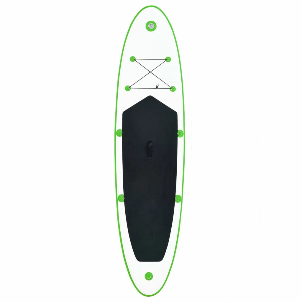 Carevas Inflatable Paddleboard Set Green and White - Exclusive Design
