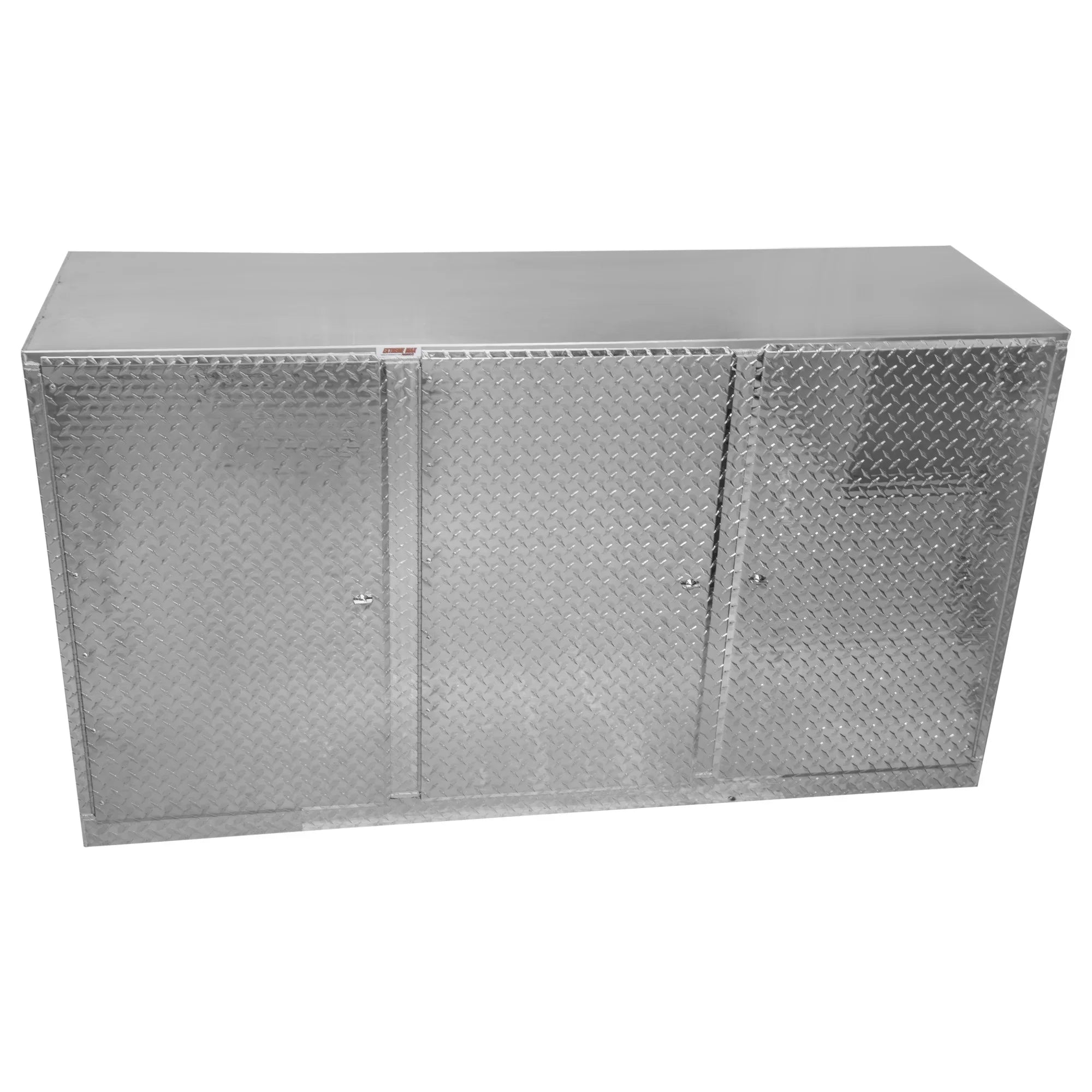 Extreme Max 5001.6418 Diamond Plated Aluminum Base Cabinet for Garage, Shop, Enclosed Trailer - 72", Silver - Exclusive Design