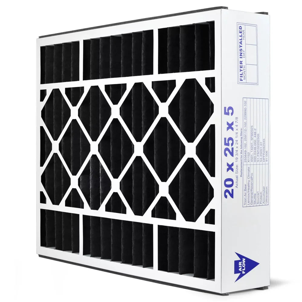 AIRx Filters Odor 20x25x5 Air Filter MERV 8 Replacement for Air Bear Trion 229990-102 248713-102 255649-102 259112-102 to Fit Media Air Cleaner Cabinet Supreme 2000 455602-019 435790-027, 2-Pack - Exclusive Design