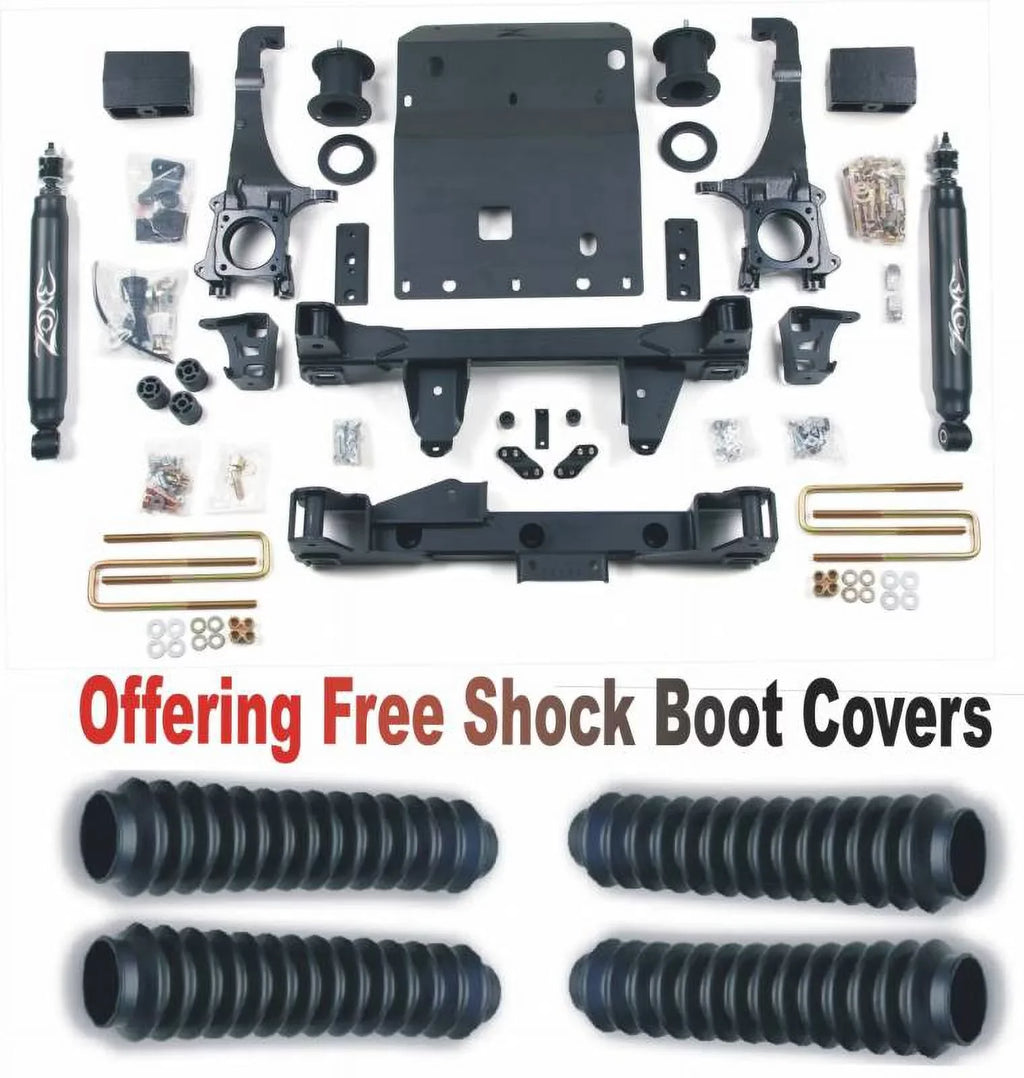 ZoneOffRoad 2005-2015 Fits Toyota Tacoma 4WD 6" Suspension System With Free Boot Protectors T3N/ZONU3100X2