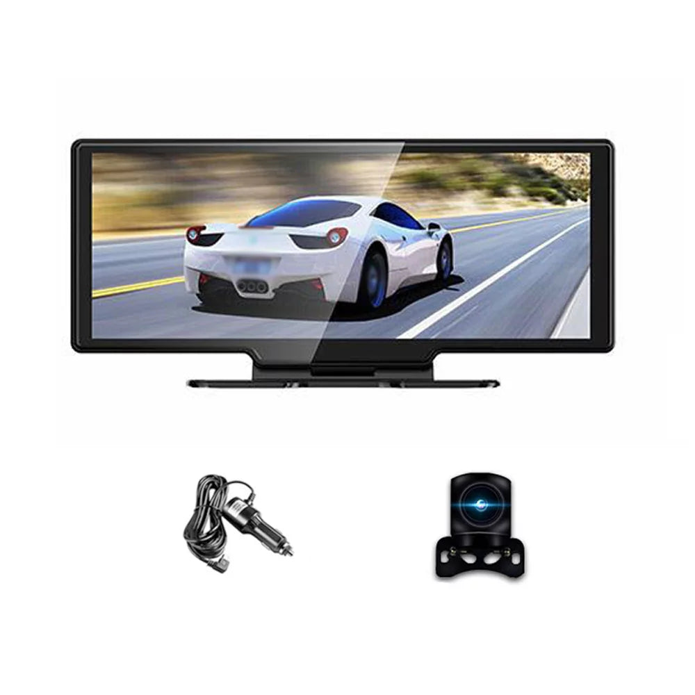 4K DVR Dash Front & Rear Driving Recorder 10.26 Inch Touchscreen, WiFi, G-Sensing, Loop Recording, Hands-Free Calling Reliable Dash Camera for Carplay Android Auto