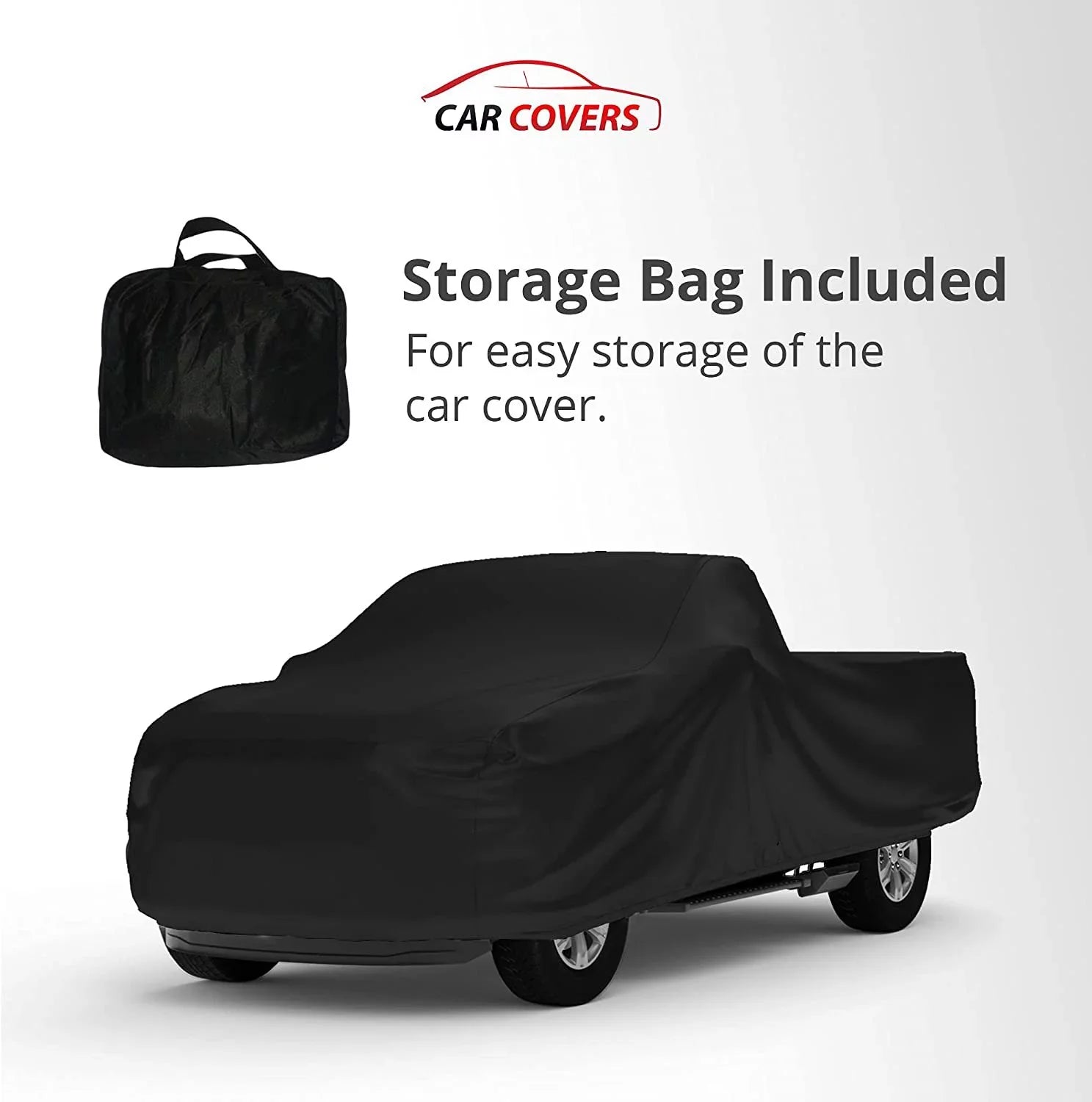 Indoor Truck Cover Compatible with 2001-2004 GMC Sonoma Crew Cab, 4.5 Foot Bed - Black Satin - Ultra Soft Indoor Material - Keep Vehicle Looking Between Use - Includes Storage Bag - Exclusive Design