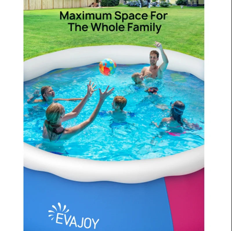 Stylish 15ft *35in Inflatable Swimming Pool Include Filter Pump, Ground Cloth and Cover