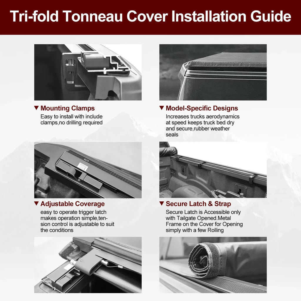Kikito Vinyl Soft Roll-Up Tonneau Cover Truck Bed for 2022-2024 Tundra 5.6FT (66.7") Bed w/o Trail Edition (for Models Without The Deck Rail System) - Exclusive Design