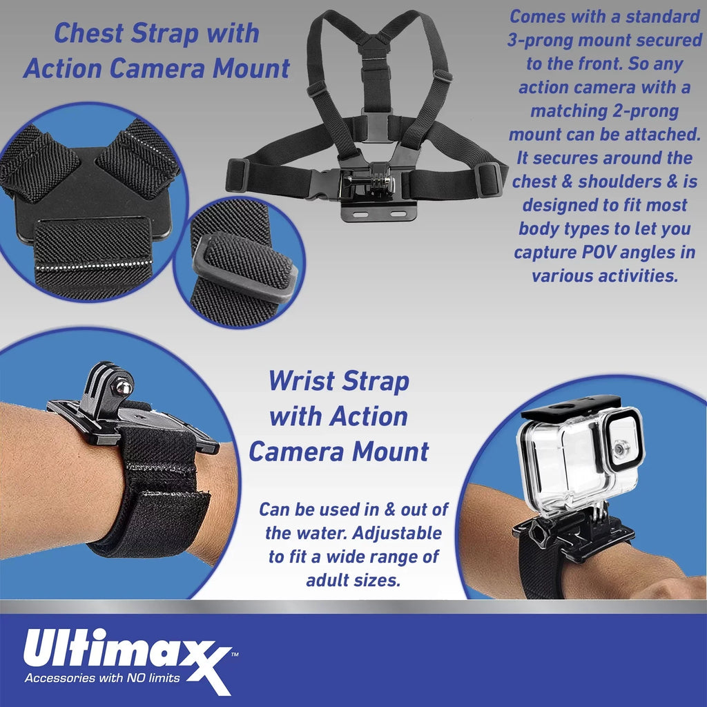 Stylish Ultimaxx Starter Insta360 GO 2 Action Camera Bundle - Includes: Action Camera Frame Adapter, Selfie-Stick, Floating Wrist Strap & Much More