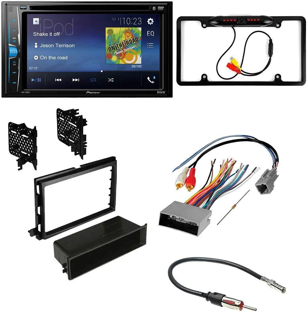 KIT2541 Bundle with Pioneer Multimedia DVD Car Stereo and Installation Kit - for 2009-2012 Ford F-150 Base Model / Bluetooth Touchscreen, Backup Camera, Double Din Dash Kit - Exclusive Design