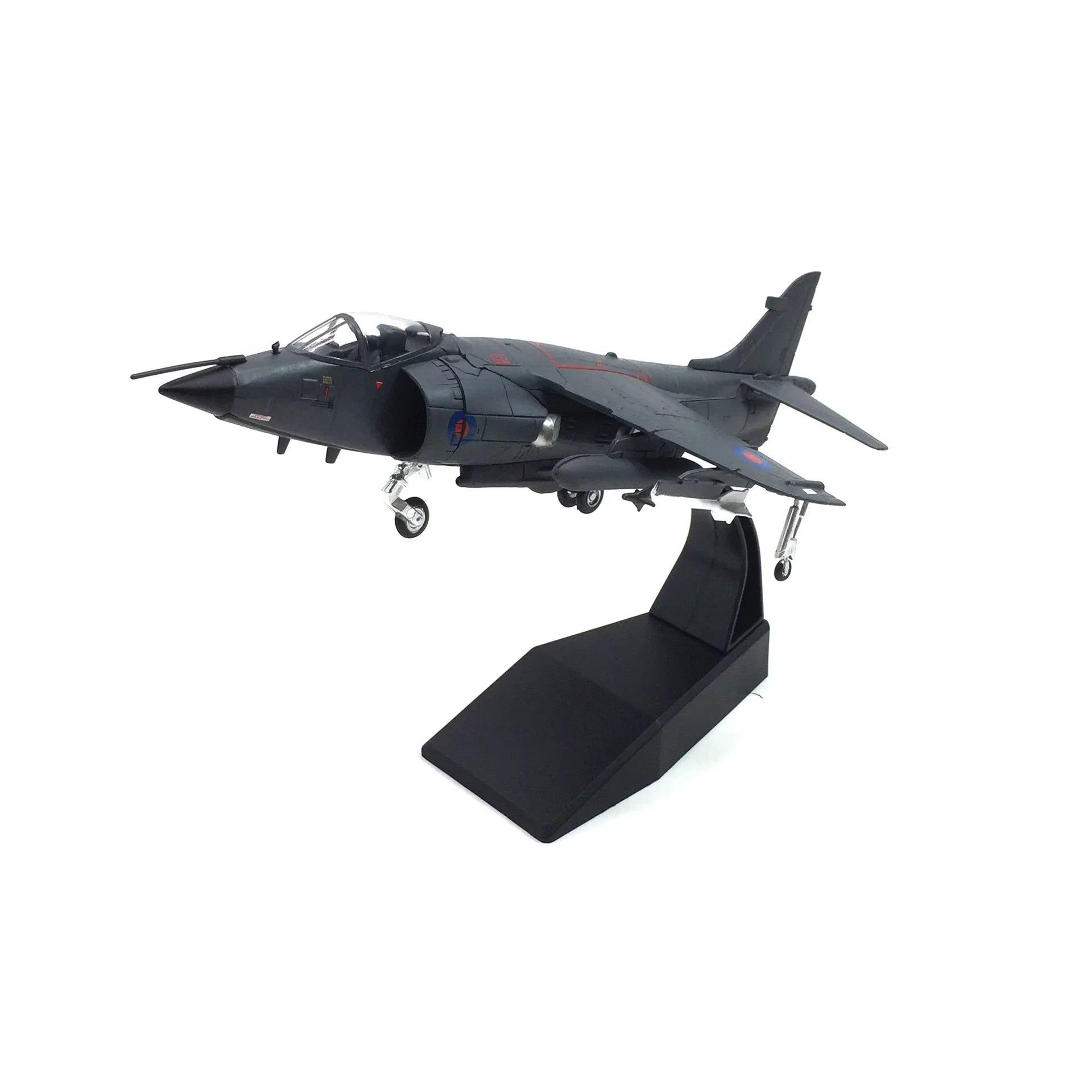 Stylish 1:72 UK Air Force 1982 Sea Harrier Jet Fighter Model Military Fighter Aircraft Model Alloy Simulation Collection Display