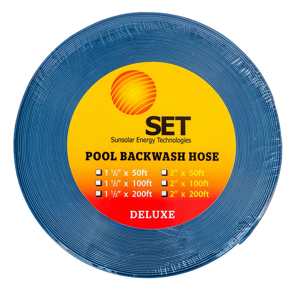 Stylish Heavy Duty Deluxe 1.5'' Backwash Discharge Hose for Swimming Pools - 100ft long
