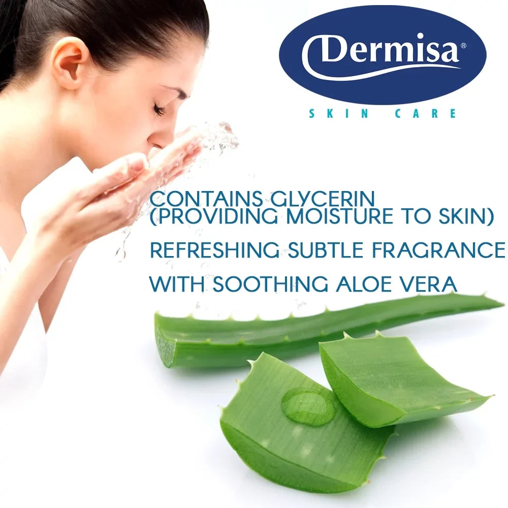 Dermisa Glycerin Bar Soap. Refreshing Fragrance. For Facial Care. 3 oz / 85 G. Pack of 4