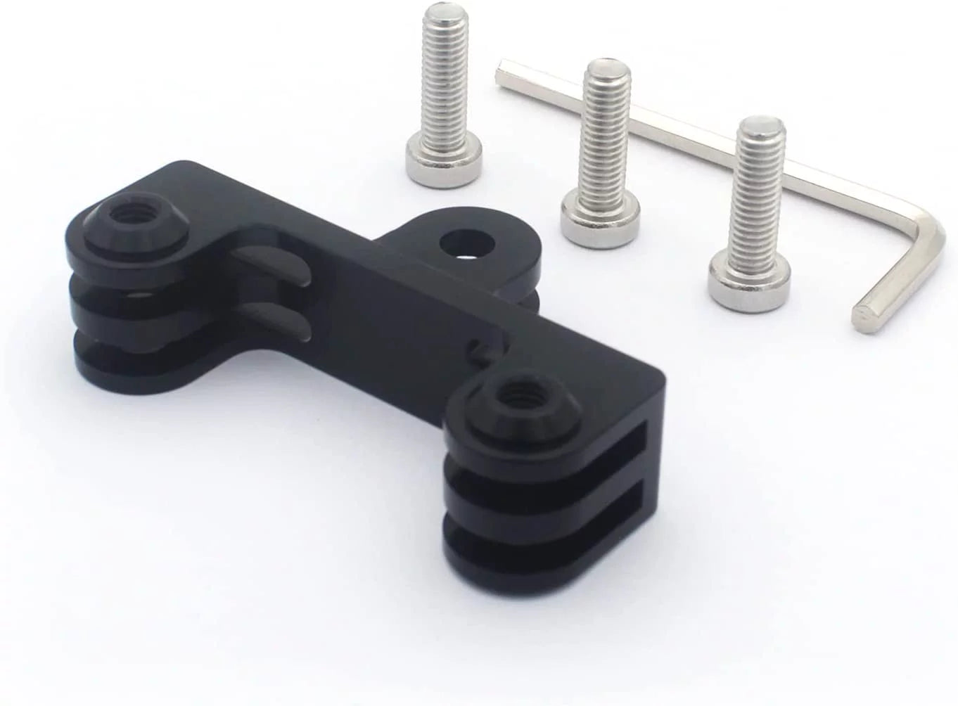 Aluminum Twin Dual Mount Adapter for GoPro Hero 10/9/8/7/(2018)/6/5/4 Black,Hero 3+,DJI Osmo Action,AKASO/Campark/YI - Exclusive Design
