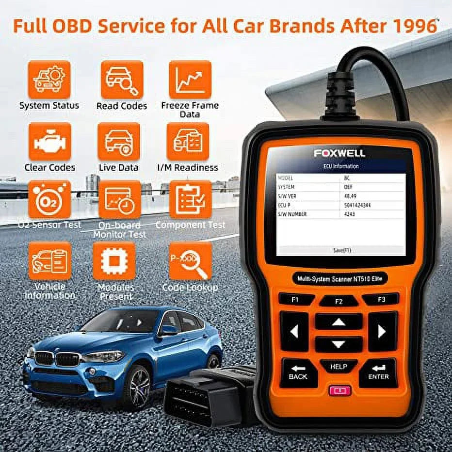 FOXWELL Pofessional All System OBD2 Scanner For Mercedes-benz SAS DPF BRT Multi Reset Bi-Directional Test Auto Car Diagnostic Tool - Exclusive Design