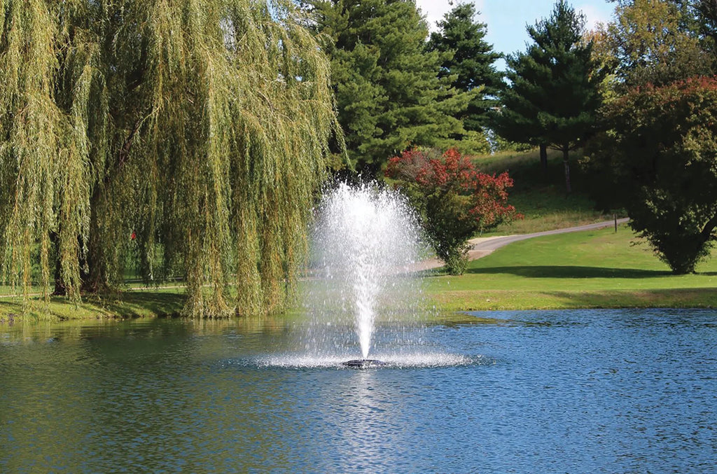 Stylish 1hp Decorative Fountain, 50 foot cord, 120 volt with LED3C11-050 Light Kit