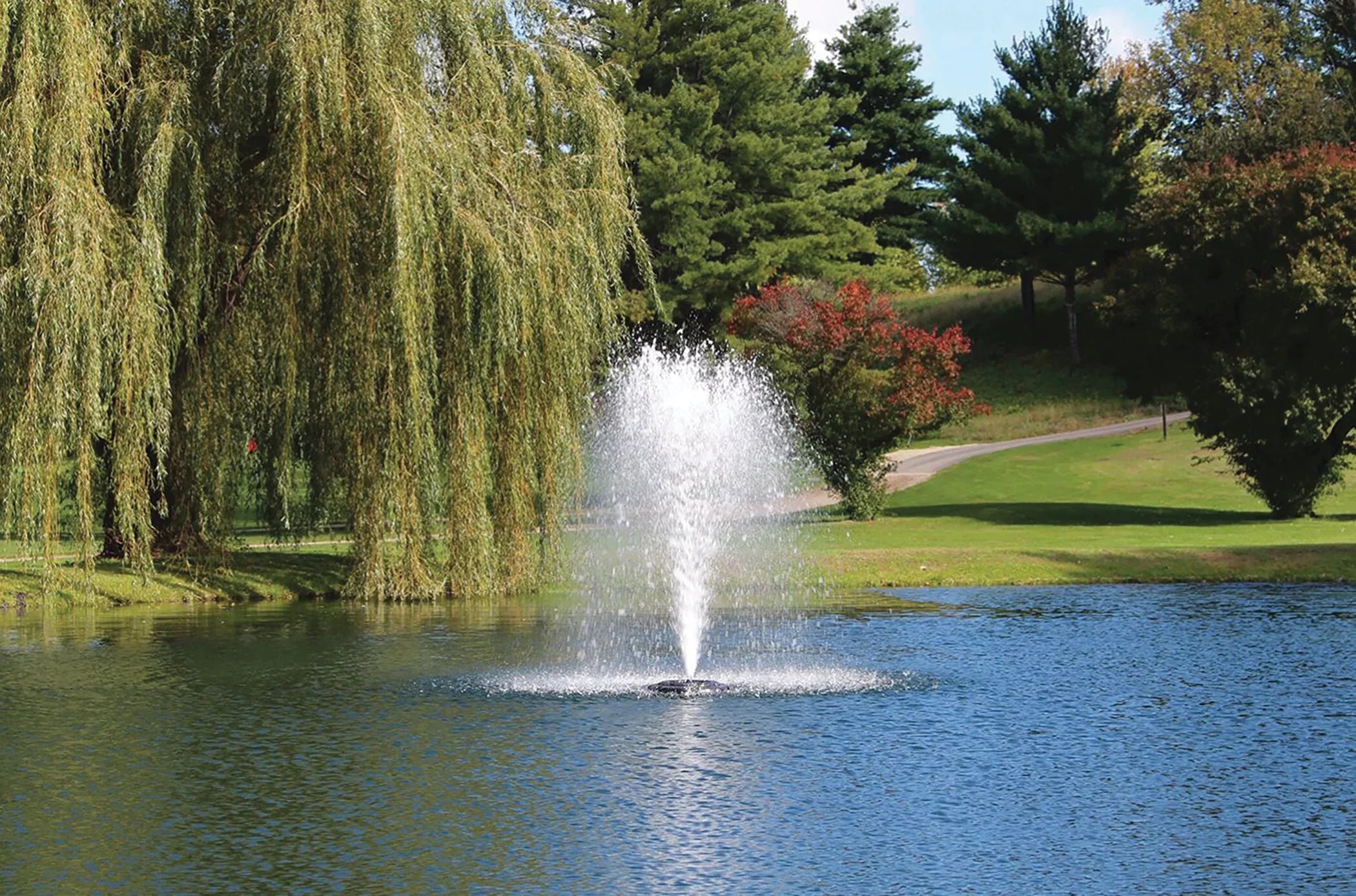 Stylish 1hp Decorative Fountain, 50 foot cord, 120 volt with LED3C11-050 Light Kit