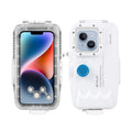PULUZ 40M131ft Waterproof Phone Case Underwater Exploration Case Smartphone Underwater Housing Protective Case with Red Filter Neck Strap Cleaning Cloth Replacement for 14/ 14 / 13/ 13 / 12/ 12 P