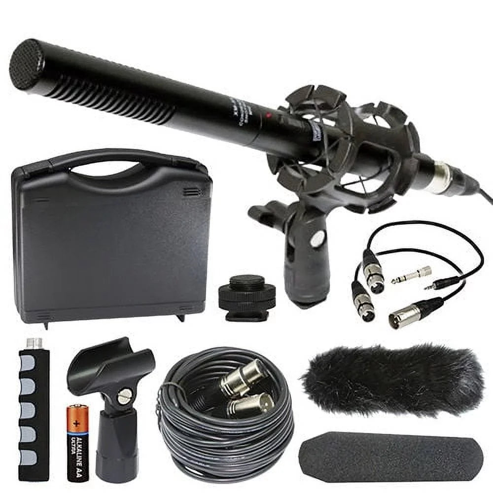 Fujifilm X-T20 Mirrorless Digital Camera External Microphone Vidpro XM-55 13-Piece Professional Video & Broadcast Unidirectional Condenser Microphone Kit