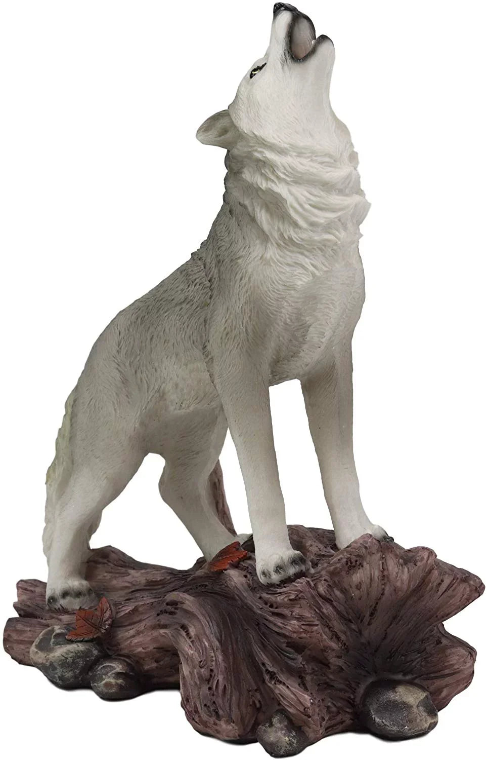 Large Cries Of The Night Howling Alpha Gray Wolf Statue 12"H Spirit Wolves Decor - Exclusive Design