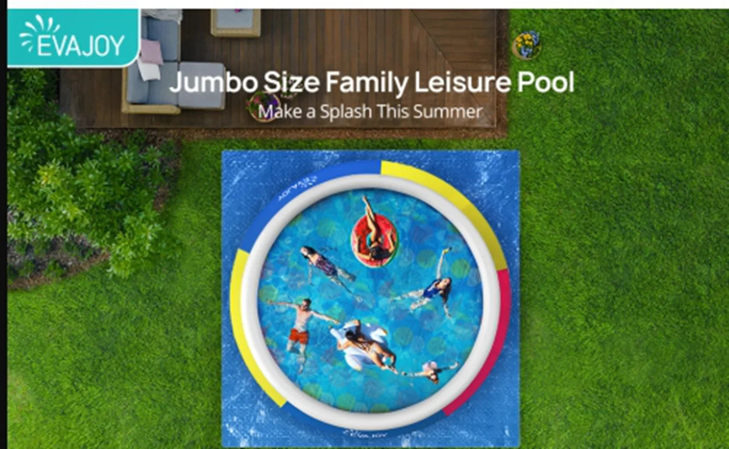 Stylish 15ft *35in Inflatable Swimming Pool Include Filter Pump, Ground Cloth and Cover