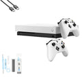 Stylish Pre-Owned Xbox One X 1TB with 2 Controller, 4K Ultra HD White with BOLT AXTION Cleaning Kit HDMI Bundle (Refurbished: Like New)