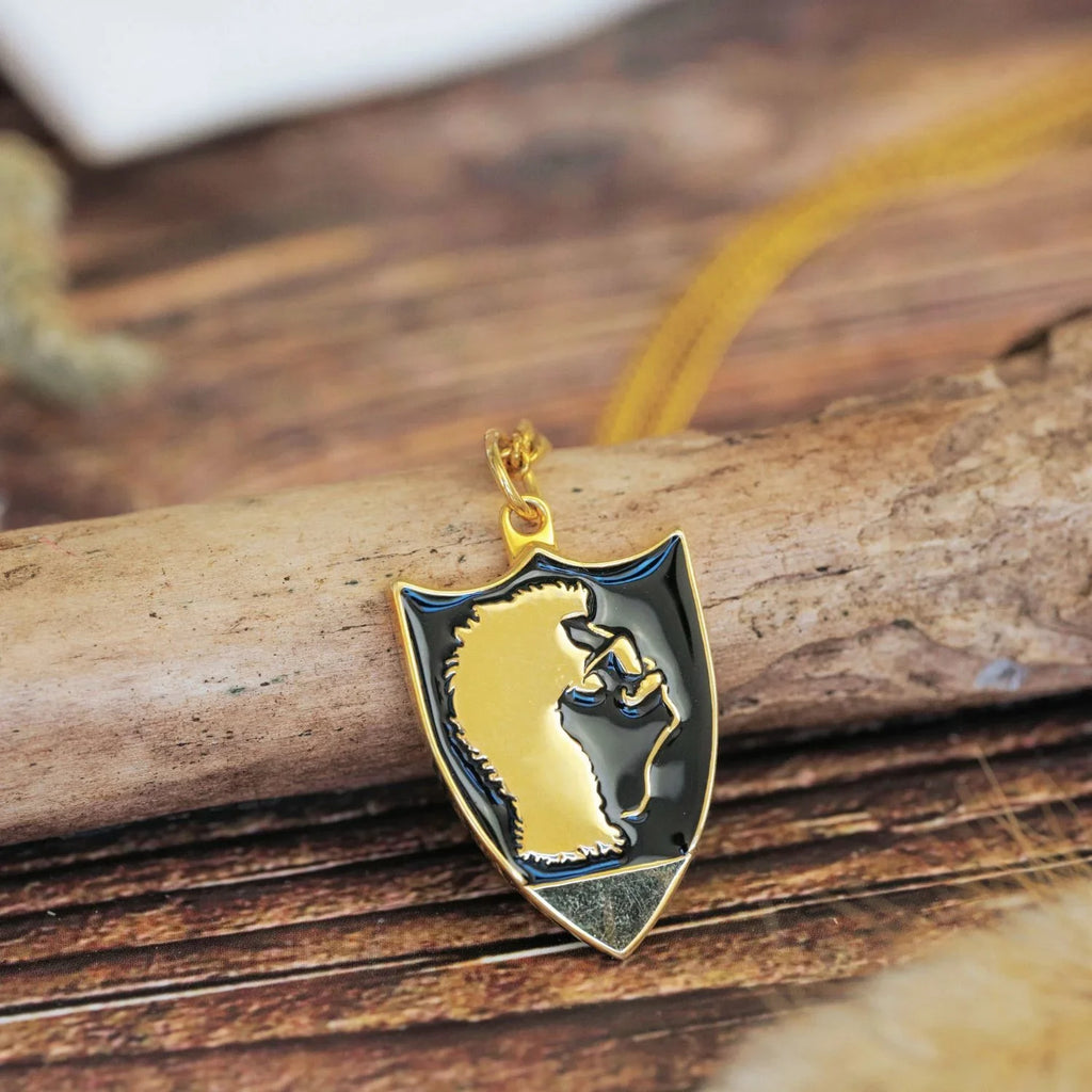 Stylish Choty - Shotgun Necklace - Gold Mullet - Chain and Pouch Included - 316L Stainless Steel - 18K Gold Plating Infused