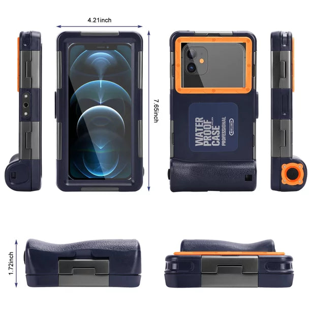 UrbanX Professional [15m/50ft] Swimming Diving Surfing Snorkeling Photo Video Waterproof Protective Case Underwater Housing for Maxwest Astro 5s And all Phones Up to 6.9 Inch LCD with Lanyard - Exclusive Design