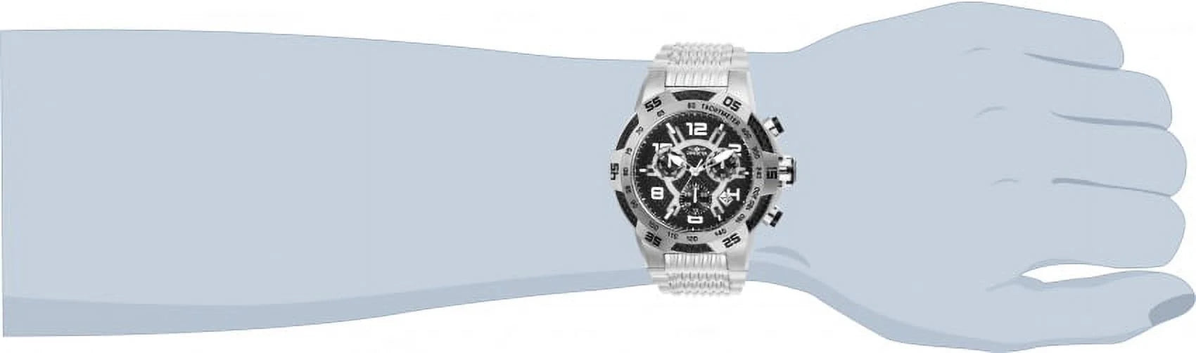 Stylish Invicta Speedway Chronograph Black Carbon Fiber Dial Men's Watch 25285