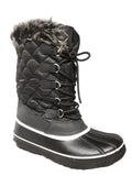 Womens Mid-Calf Warm Fur Lined Snow Boots Waterproof Outdoor Non-Slip Winter Shoes