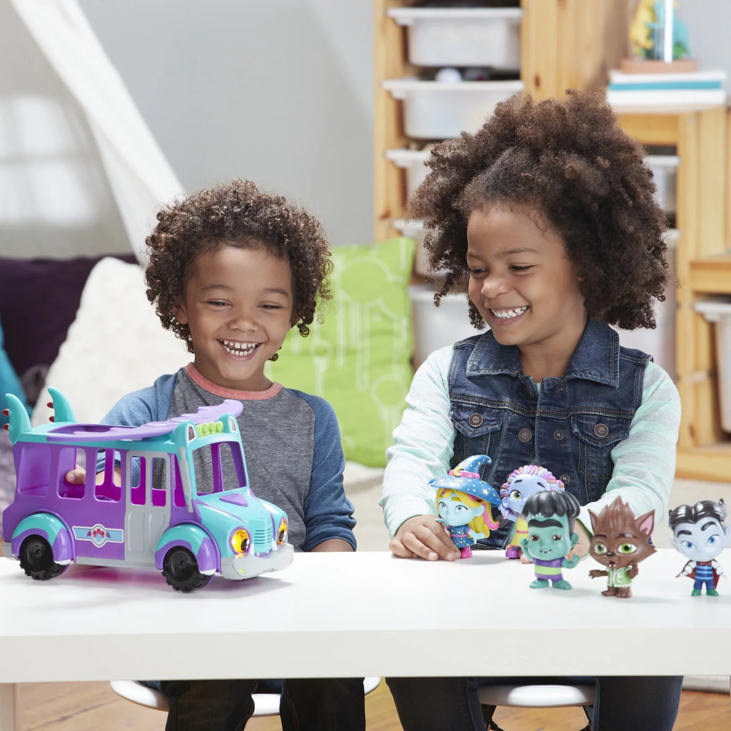 Netflix Super Monsters GrrBus Monster Bus Toy with Lamps, Sounds, and Music Ages 3 and Up
