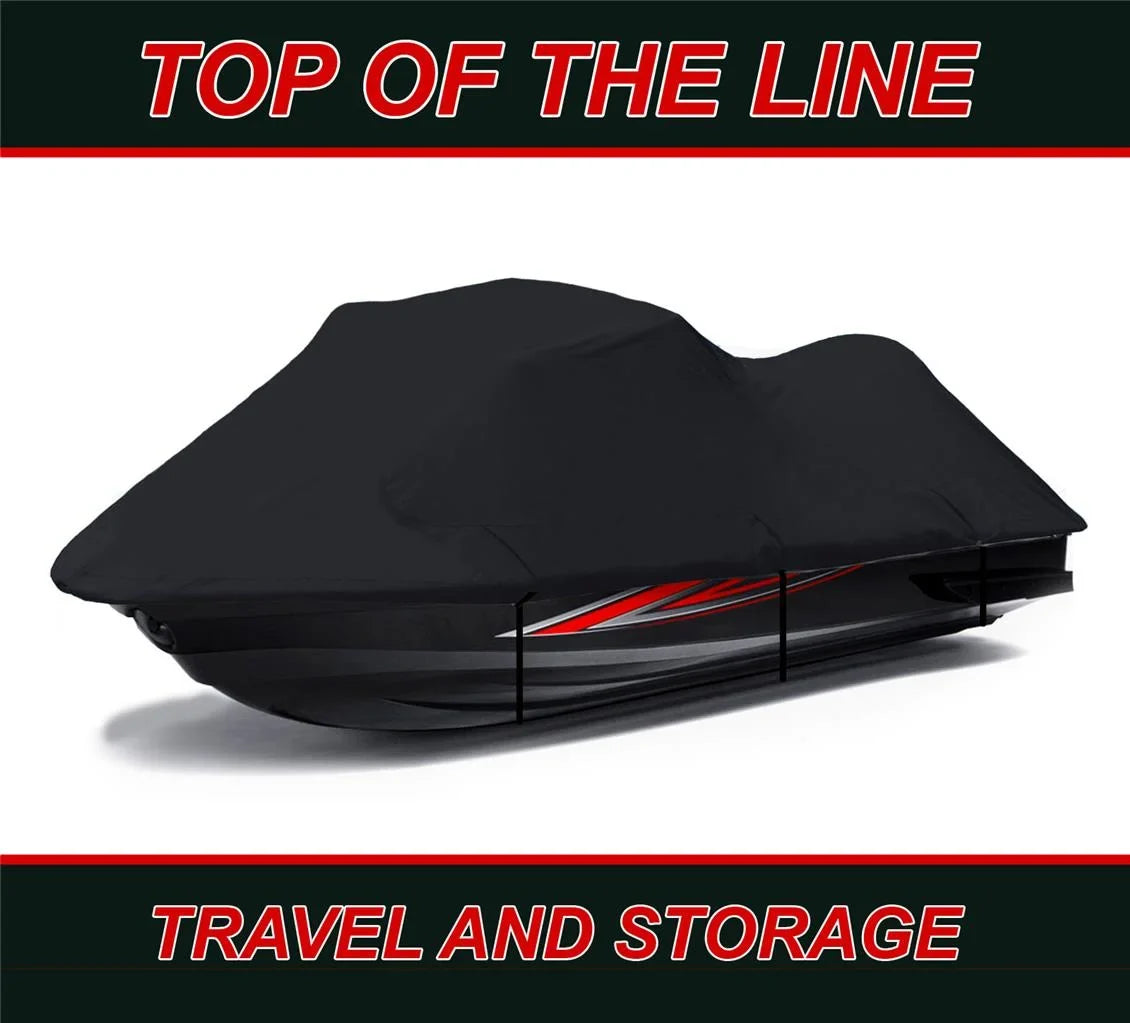 BLACK TOP OF THE LINE JET SKI Cover Compatible for Sea Doo Sea-Doo XP Bombardier 1997 2000 2001 2002 Jet Ski PWC Cover 1-2 Seater - Exclusive Design