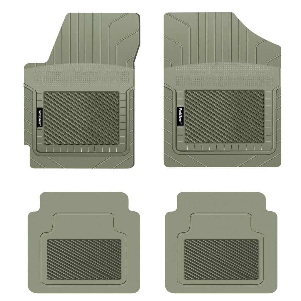 PantsSaver Custom Fits Car Floor Mats for Dodge Grand Caravan 2019, 4 pc, All Weather Protection for vehicles, Heavy Duty WeatherResistant Plastic,Gray - Exclusive Design