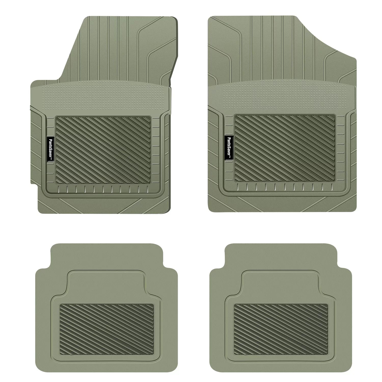 PantsSaver Custom Fits Car Floor Mats for Dodge Grand Caravan 2019, 4 pc, All Weather Protection for vehicles, Heavy Duty WeatherResistant Plastic,Gray - Exclusive Design