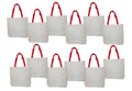 Lot of 12 White Cotton Totes 14 1/2" x 14 1/2" DIY Customize Craft Bags