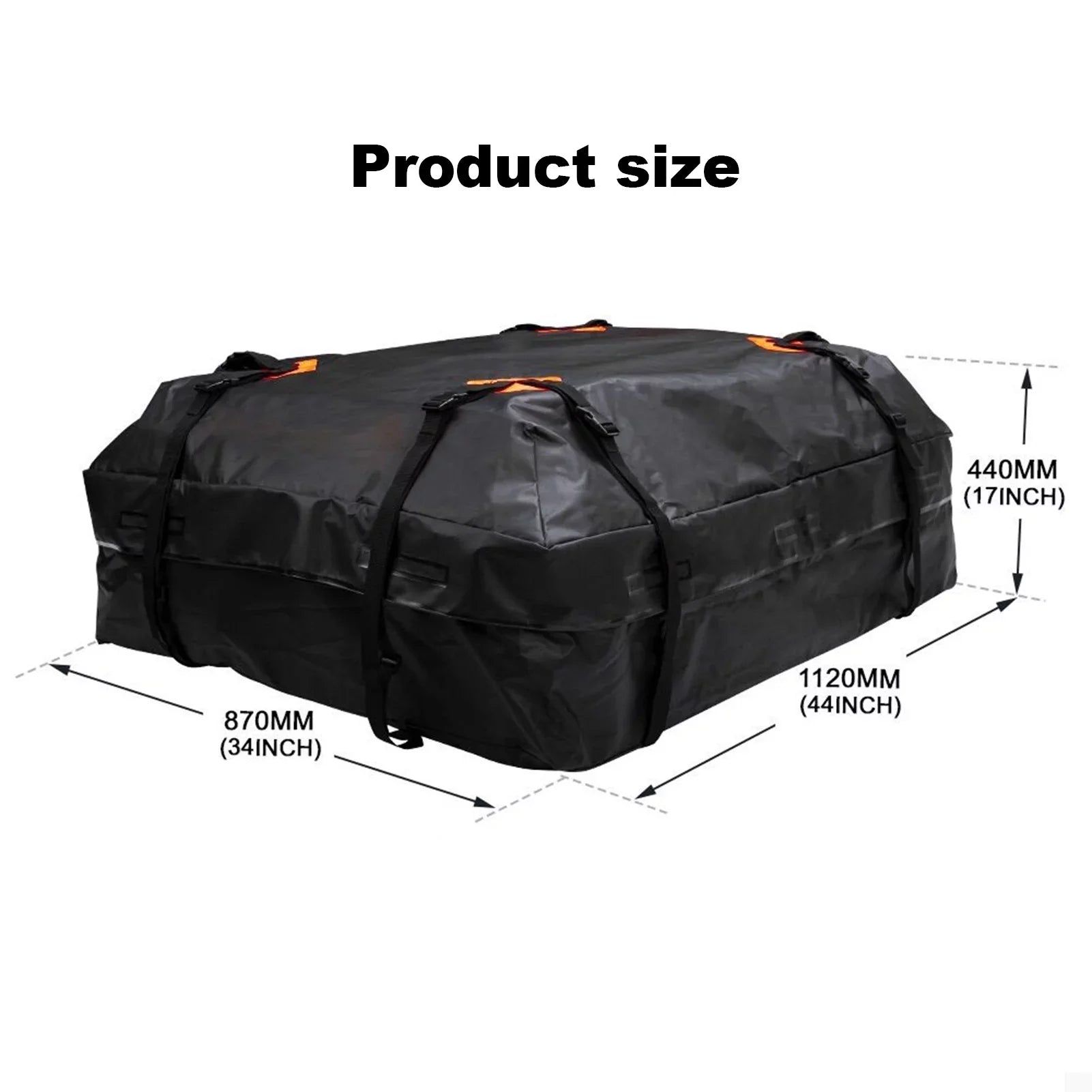 Htovila 600D Waterproof Cargo Bag Car Roof Cargo Carrier Universal Luggage Bag Storage Cube Bag for Travel Camping - Exclusive Design